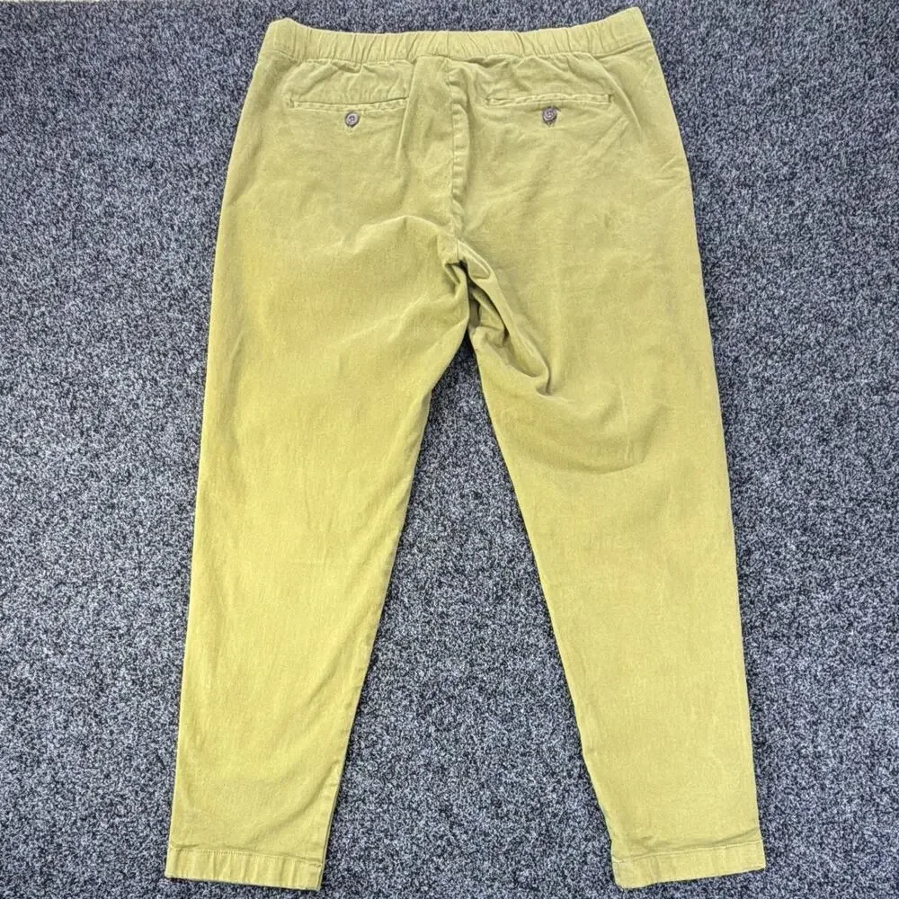 Bonobos Men's Slim Tapered Chino Pants Green 32 Twill Cotton Stretch